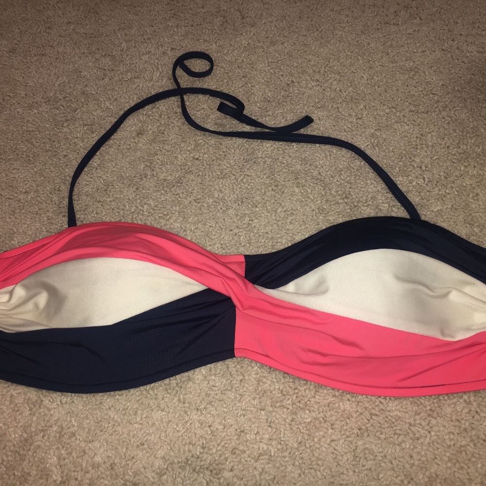 Navy and Peach Bathing Suit